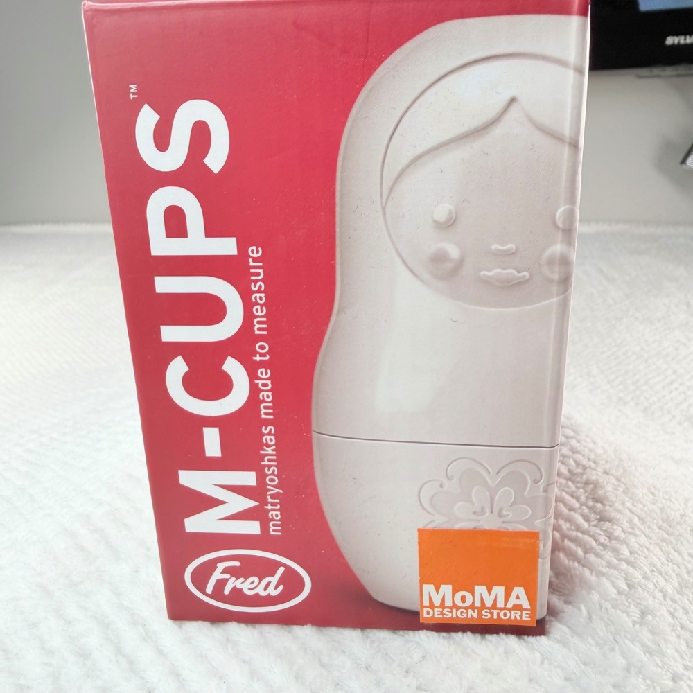 Fred & Friends M-Cups Matryoshka Nesting Measuring Cups Set of 6 White MoMA